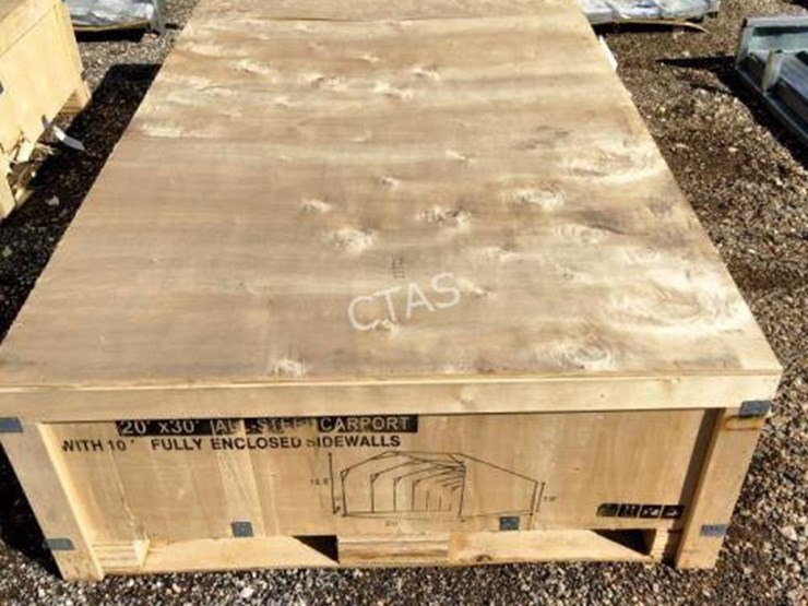 #57-•-steel-carport-w/-enclosed-side-walls-20'-x-30'-image-3