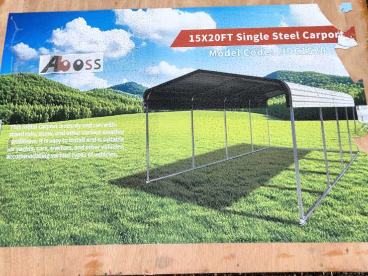 #67-•-metal-carport---cream-image-1