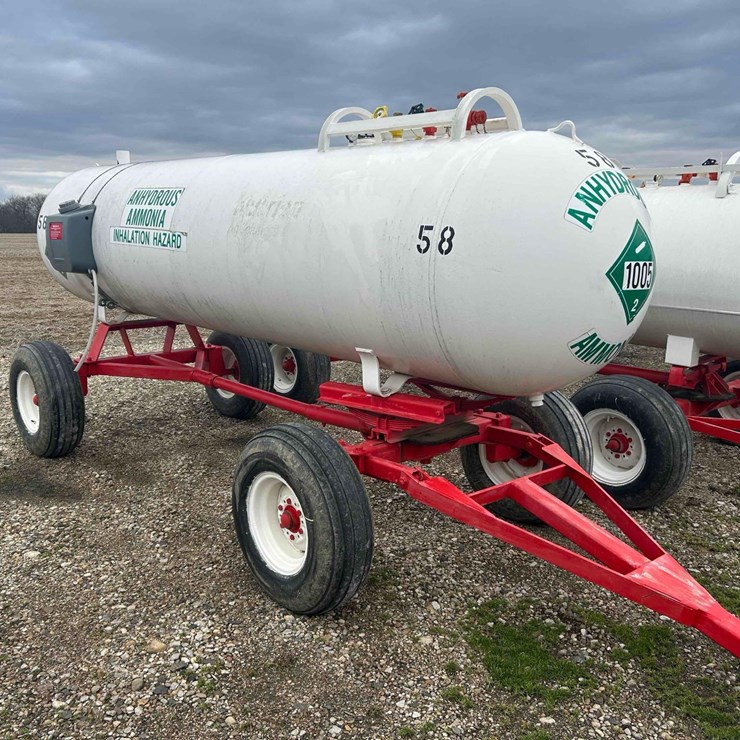 1000 Gal. NH3 Tank on Gear #58 Sells Offsite