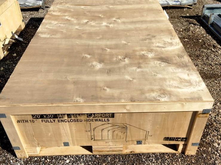 #57-•-steel-carport-w/-enclosed-side-walls-20'-x-30'-image-2