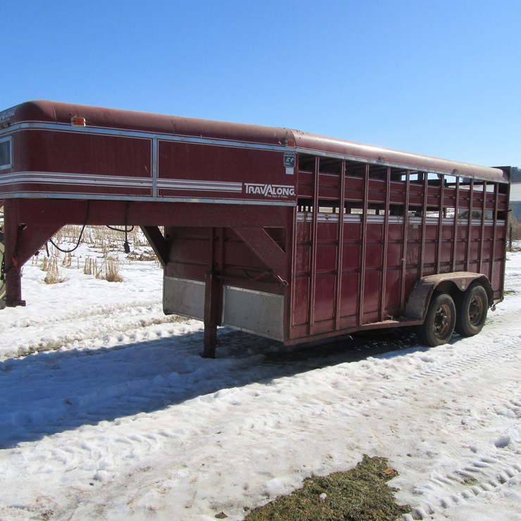 #8958 • 1991 Travalong Gooseneck Livestock Trailer (Has WI Title)