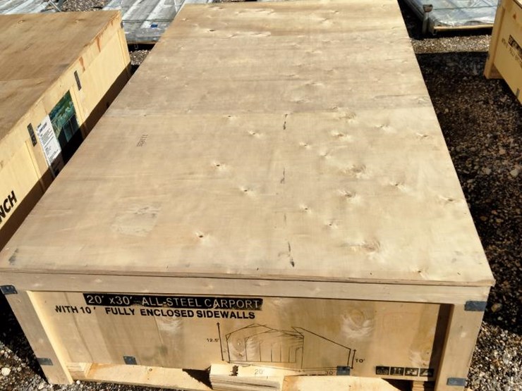 #58-•-steel-carport-w/-enclosed-side-walls-20'-x-30'-image-2