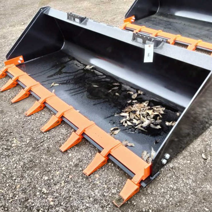 #145 • Skid Steer Bucket w/ Teeth - 80"