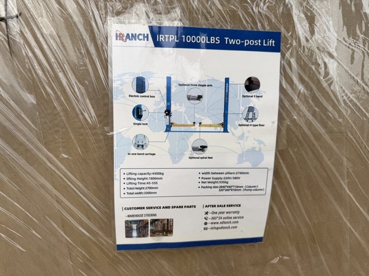iranch-irtpl-10,000lbs-2-post-car-lift-image-2