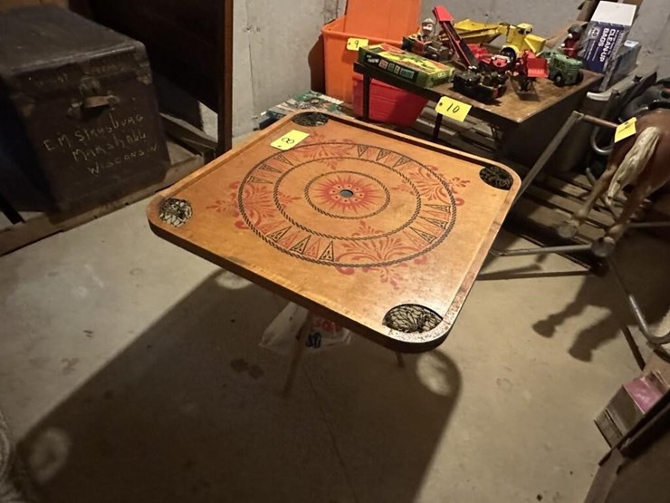 antique-2-sided-carrom-wood-game-board-image-3