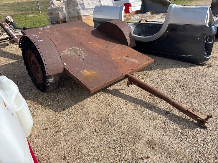 #1633-•-4ft-x-4ft-homemade-farm-trailer-|-no-title-image-1