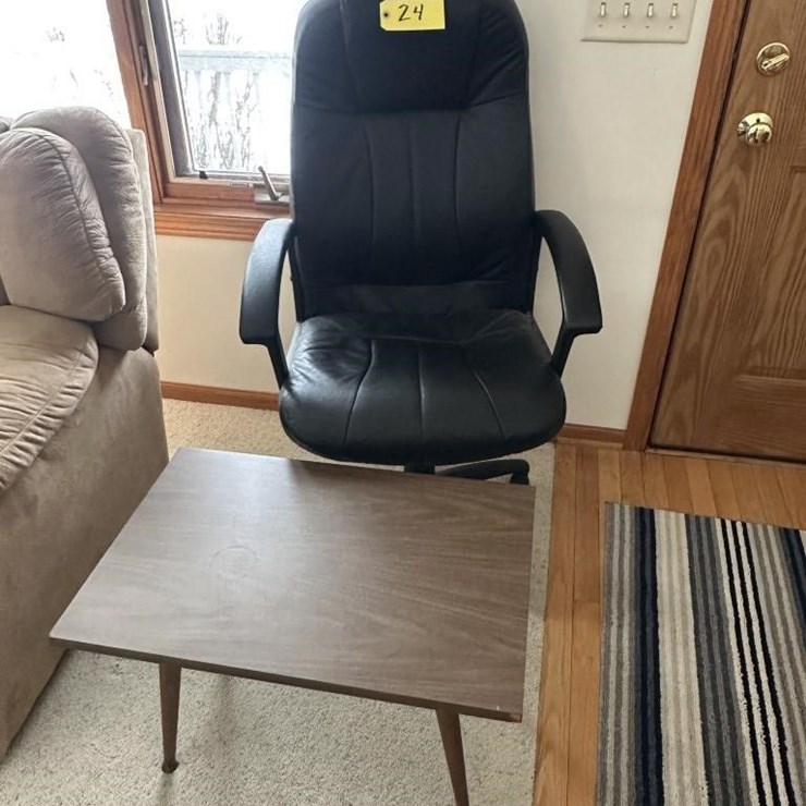 Office Chair & Wooden Table