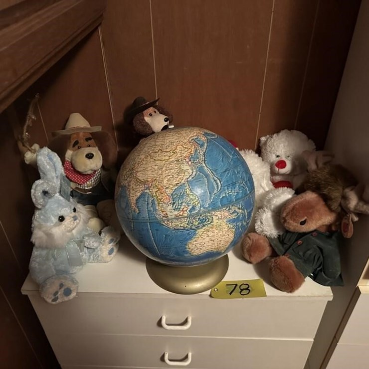 Misc. Stuffed Animals & World Globe