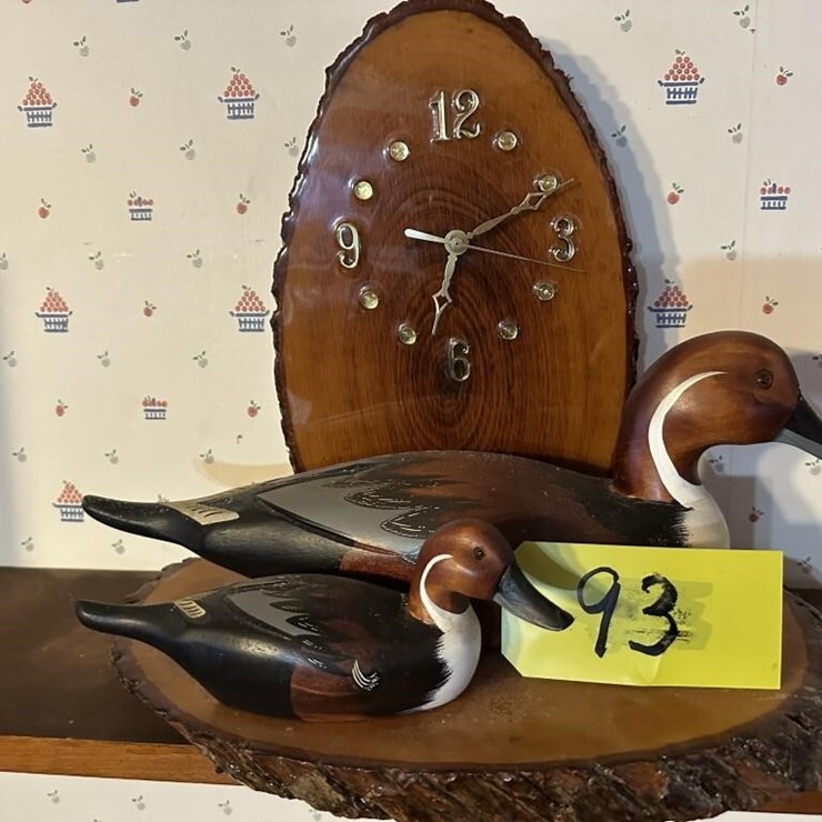 Standing Wooden Duck Clock
