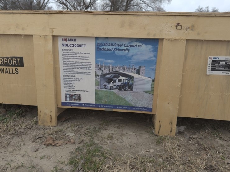 20ft-x-30ft-steel-carport-w/-sidewalls-image-2