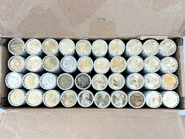 #24343-•-box-of-various-rolled-coins-image-1