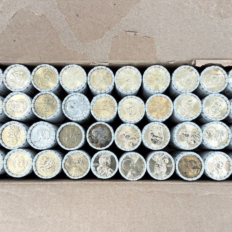 #24343 • BOX OF VARIOUS ROLLED COINS