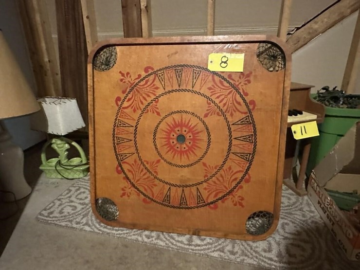 antique-2-sided-carrom-wood-game-board-image-1