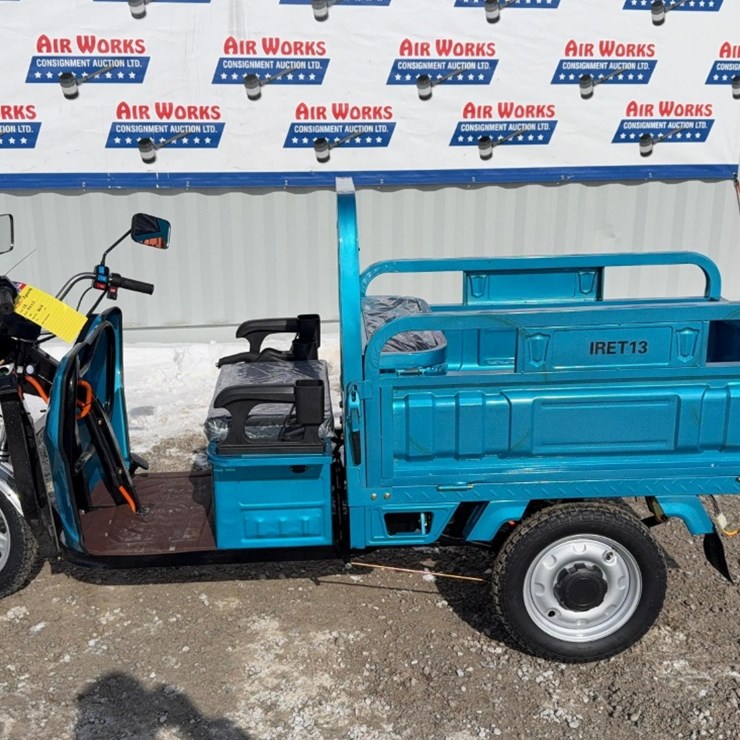 Unused IR Model IRET13 Electric Vehicle With Dump bed, 60 Volt 20A Batteries,