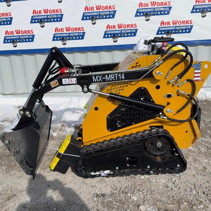 New Unused 2025 AGT Model MX-MRT14 Mini Skid Steer, 13.5 Hp Gas Engine, Aux. Hyd, 40" Bucket