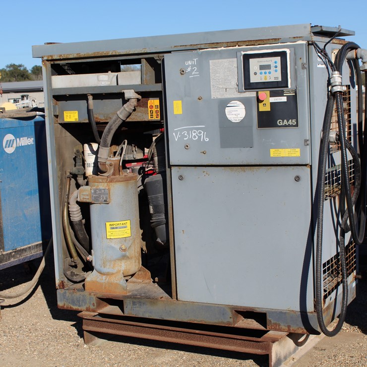 #3489 • ATLAS COPCO, GA45 SHOP AIR COMPRESSOR