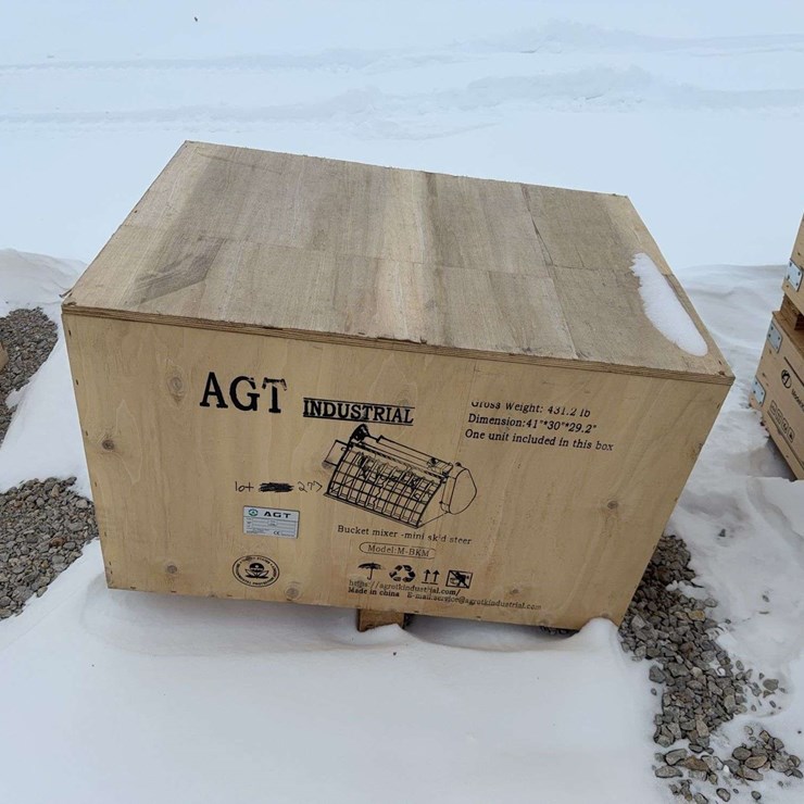 AGT Mini Skid Steer Mixer Bucket