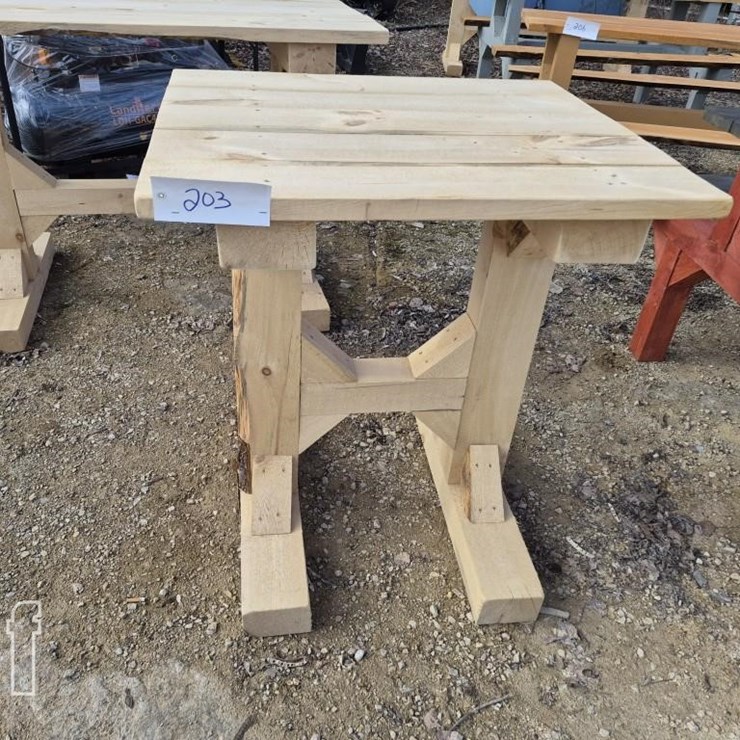 HOMEMADE WOODEN SHOP TABLE