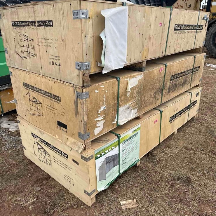 12'x20' Galvanized Metal Livestock Shed