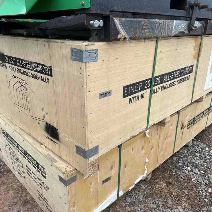 20'x30' All-Steel Carport W/ Enclosed Sidewalls