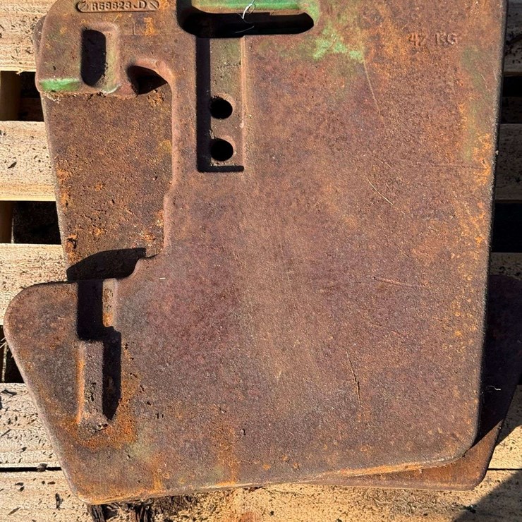 (4) John Deere Suitcase Weights