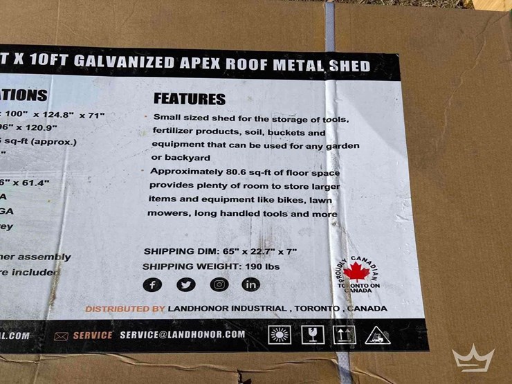 landhonor-lhr-ms0810-galvanized-apex-roof-metal-shed-image-4