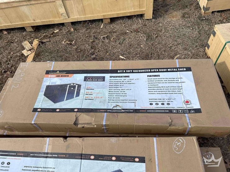 landhonor-lhr-ms0810-galvanized-apex-roof-metal-shed-image-2