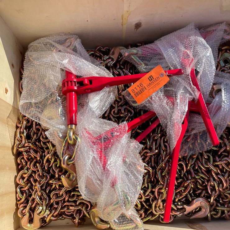 #8116 • Chains and Ratchet Binders 9200 lbs Set