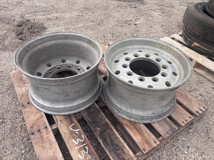 #1649-•-set-of-2-semi-truck-rims-image-2