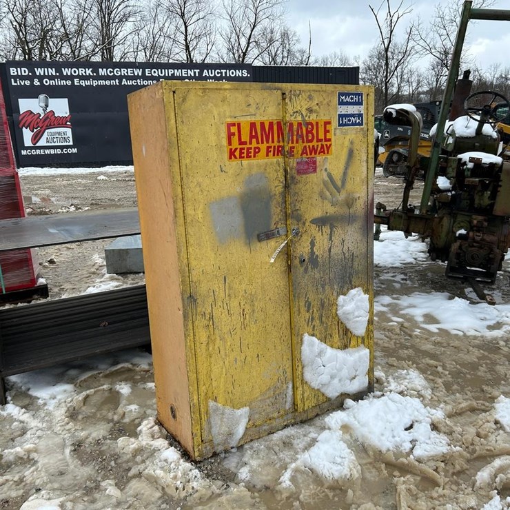 Yellow Metal Cabinet