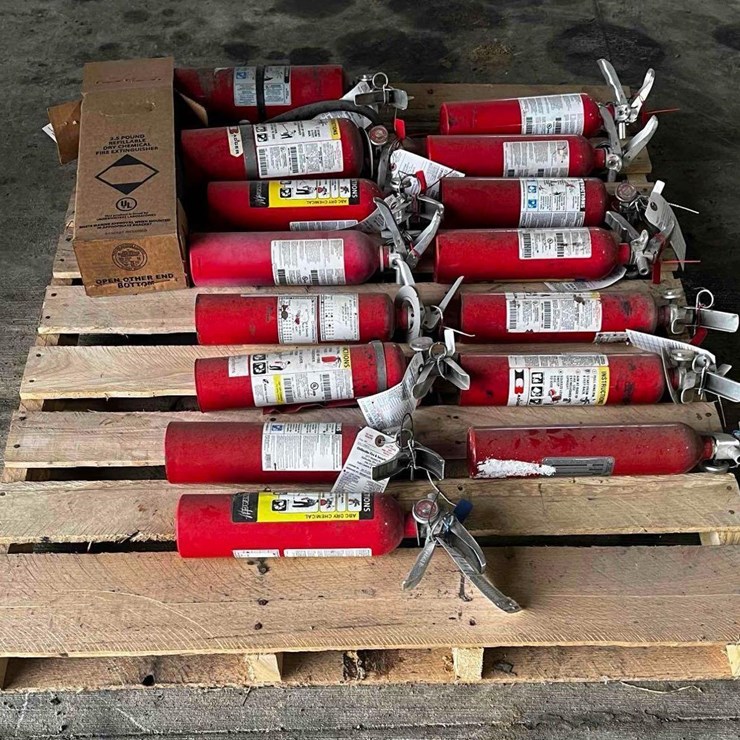 Pallet of Fire Extinguishers