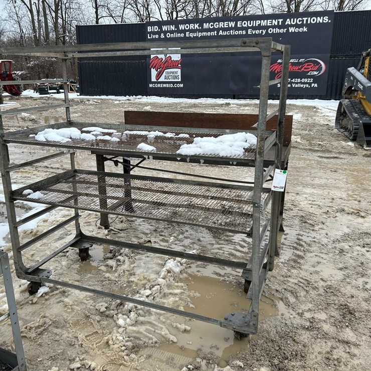 29” x 70” Metal Shelf Cart