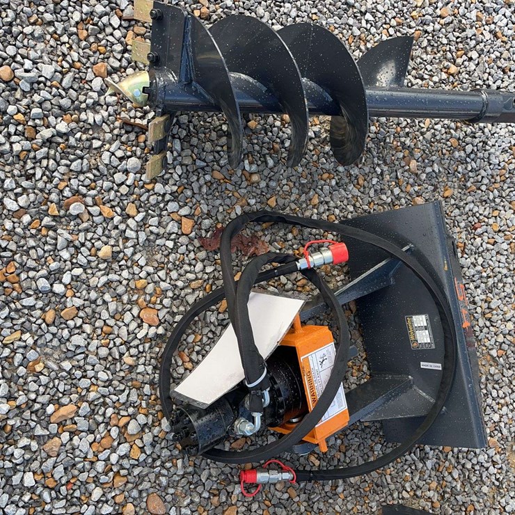 Unused Mini Skid Steer Auger Drive & Bit Attachment
