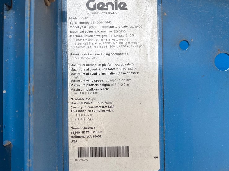 #2586-•-2006-genie-s-40-manlift-|-parts-or-repair-only-image-9