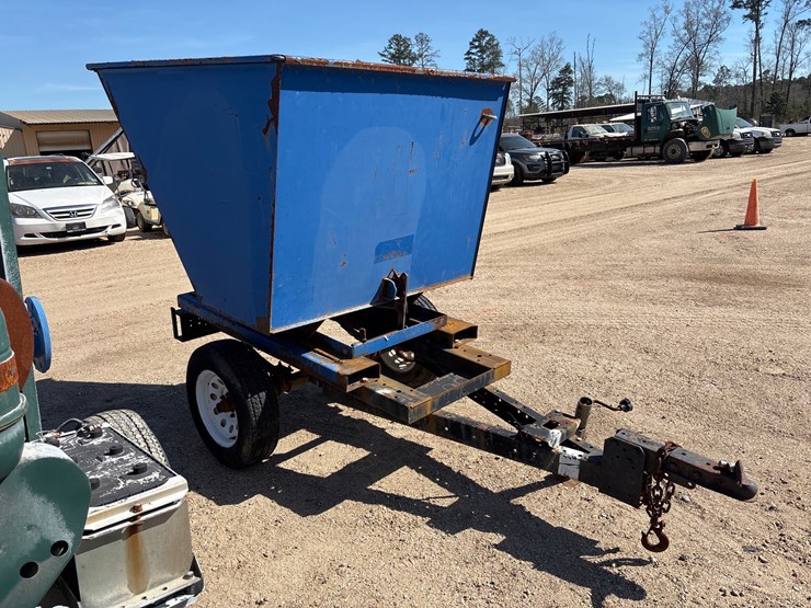 #2831-•-trash-dump-hopper-on-single-axle-trailer,-no-title-image-2