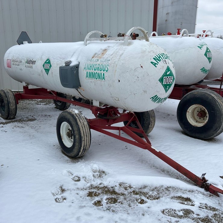 1000 Gal. NH3 Tank on Gear (on-site)