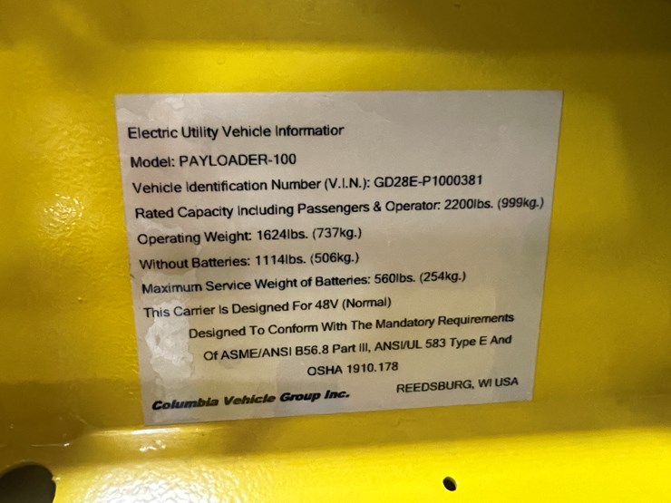 #187-•-columbia-payloader-electric-utility-vehicle-(new-old-stock-2022)-image-11