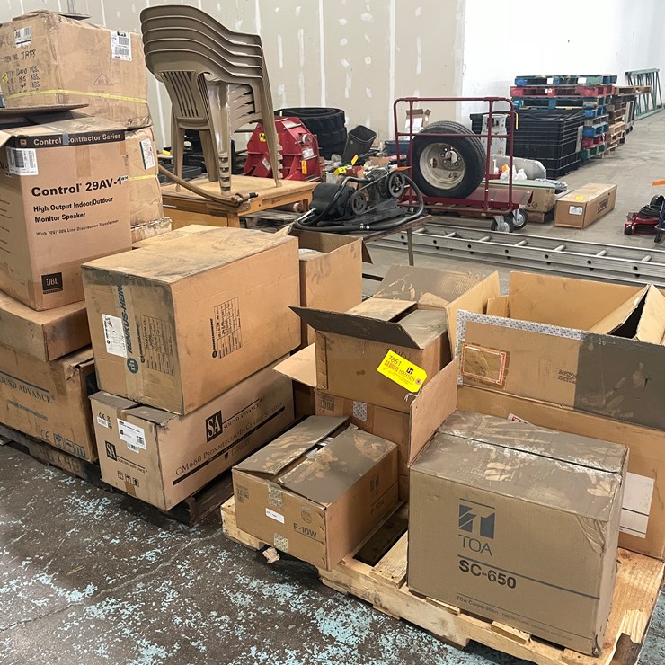 #7651 • Misc. Speakers, Electronic Parts and Tripp Lite Battery Clips