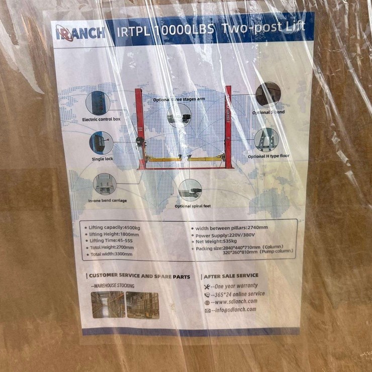 10000LBS Two Post Automotive lift