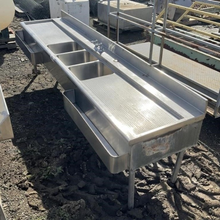 9'x2'x30" S.S. Sink