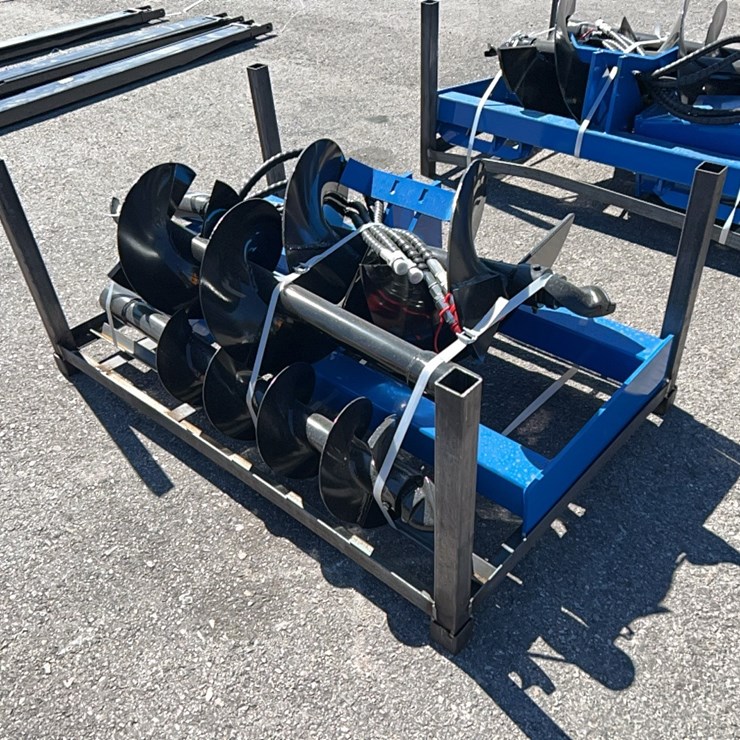 NEW GIYI (3) PC AUGER SET SKID STEER ATTACHMENT