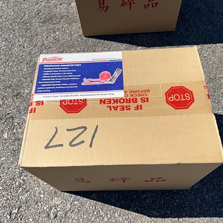 NEW 6PCS. PORTABLE DOUBLE-HOOK RATCHET TIE-DOWN STRAP NEW SUPPORT EQUIPMENT