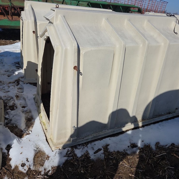 (2) Calf-Tel poly calf huts (middle)
