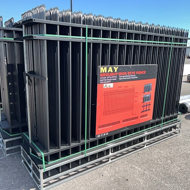 ABOSS 10FT. IRON SITE FENCE NEW SUPPORT EQUIPMENT