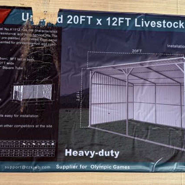 #4 • Livestock Heavy Duty Metal Shed 20' L x 12' W