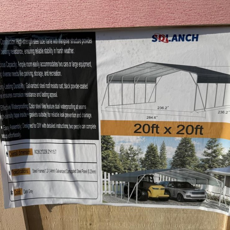 #83 • 20' x 20' Carport Without Side Walls