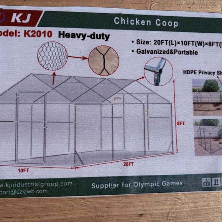 #31 • Heavy Duty Chicken Coop 20' L x 10' W x 8' H