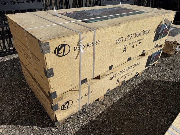 #41-•-single-metal-garage---46'-x-25',-red/brown-image-2