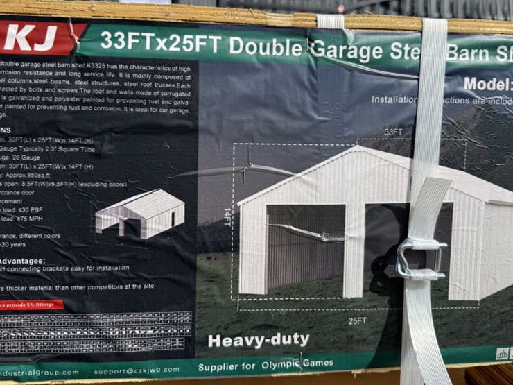 #24-•-double-garage-metal-barn---cream---33'-x-25'-image-1