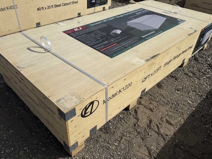 #34-•-single-garage-metal-shed,-12'-x-20'-w/doors-image-2